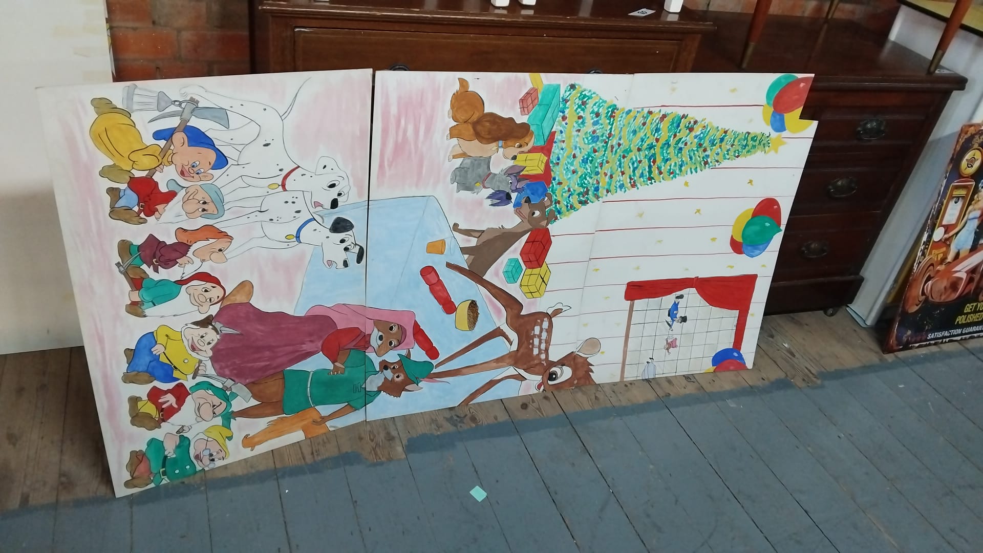 20th Century School, 'A Disney Christmas' Mural Panels