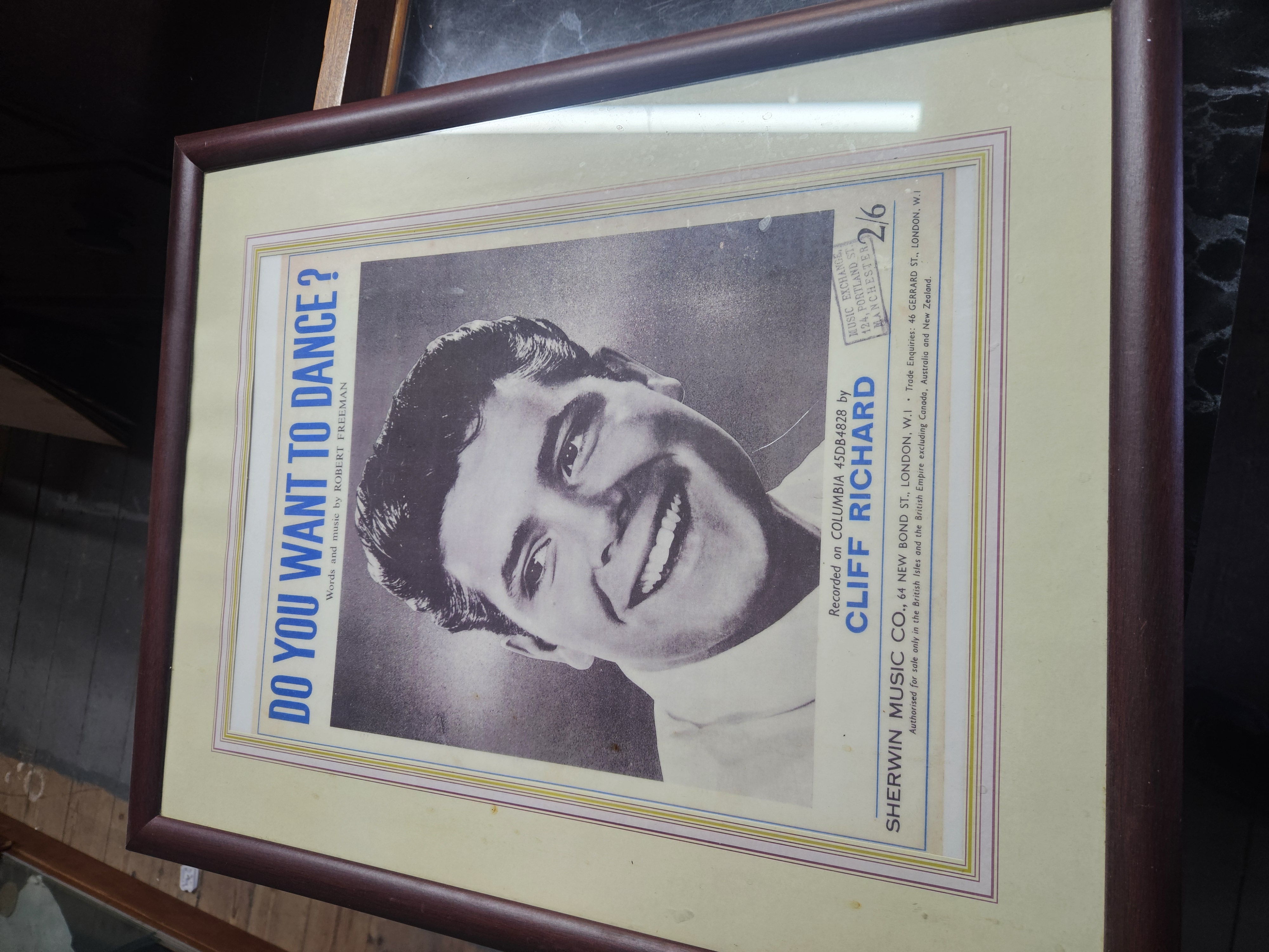 Cliff Richard Do You Want To Dance? Framed Vintage Sheet Music