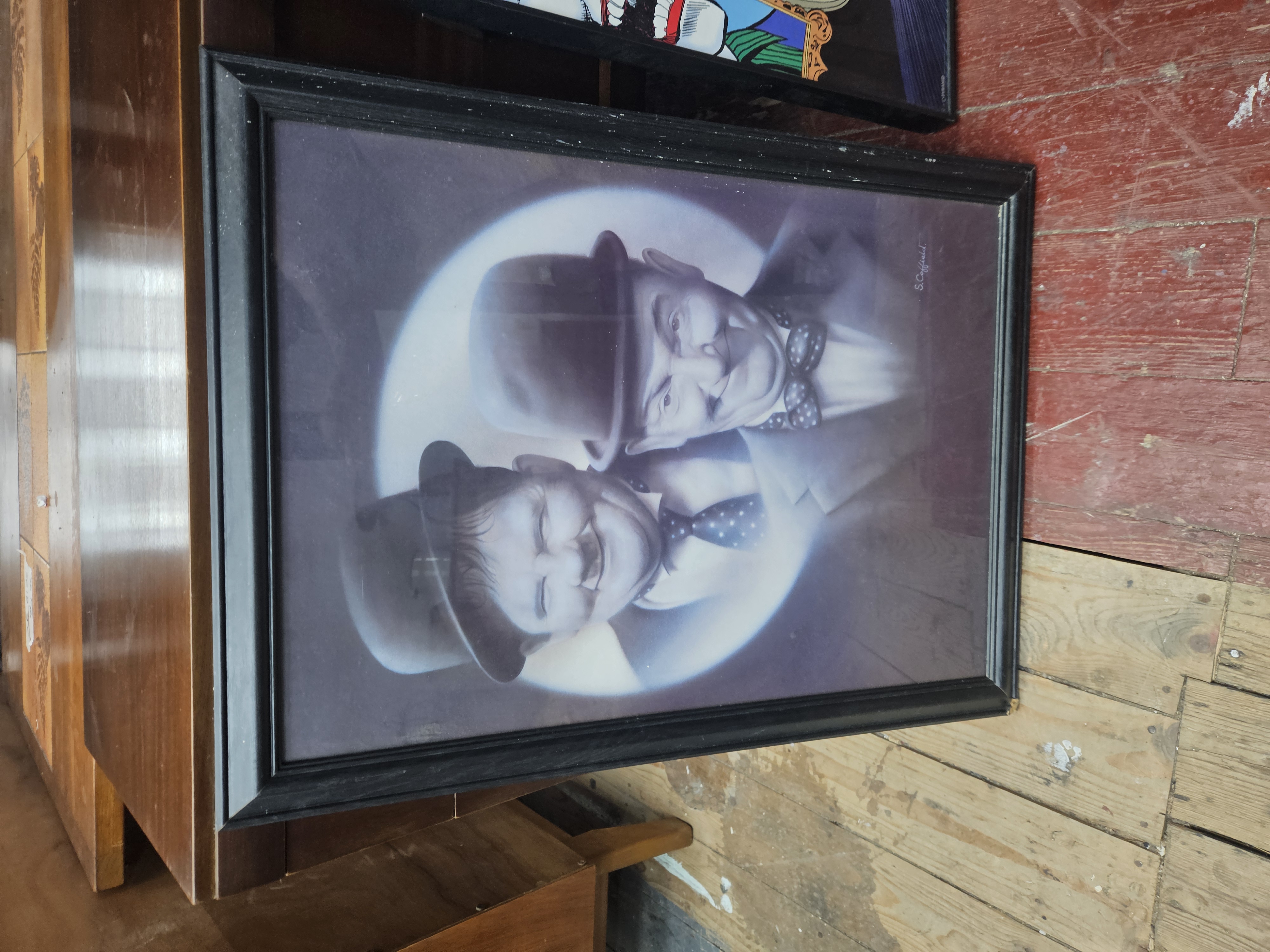 Stuart Coffield Double Trouble Laurel and Hardy Framed Print