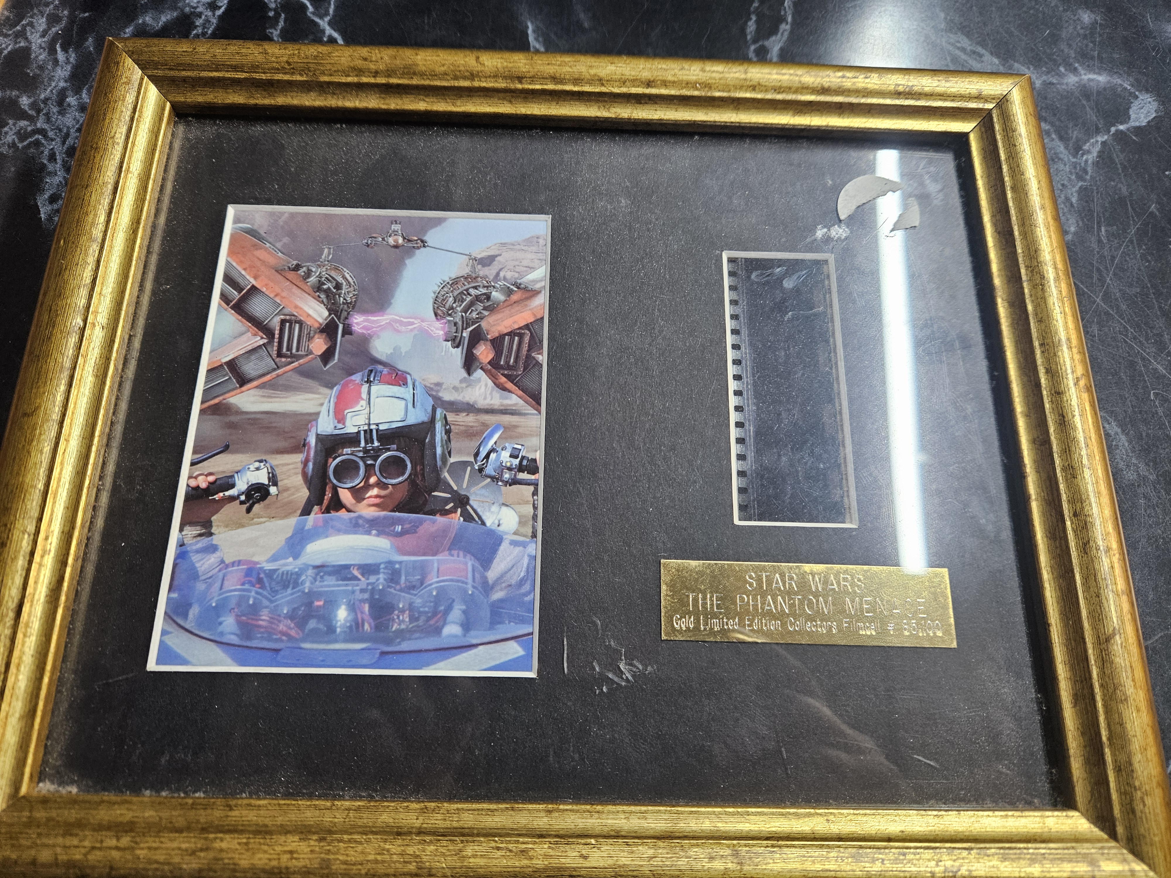 Star Wars Episode I The Phantom Menace Gold Limited Edition Framed Film Cell Display No 55 of 100