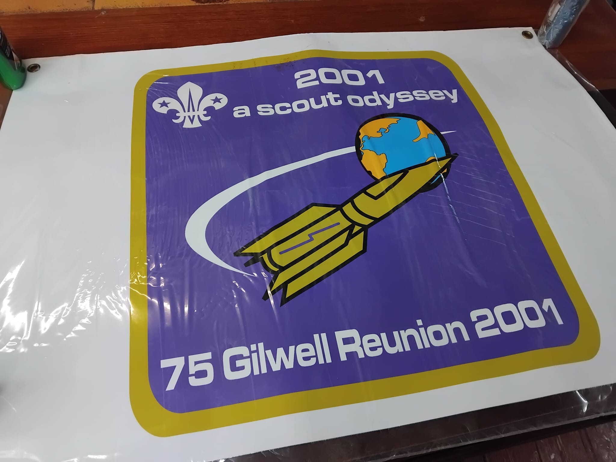 Large Format 2001 Gilwell Reunion A Scout Odyssey Commemorative Banner