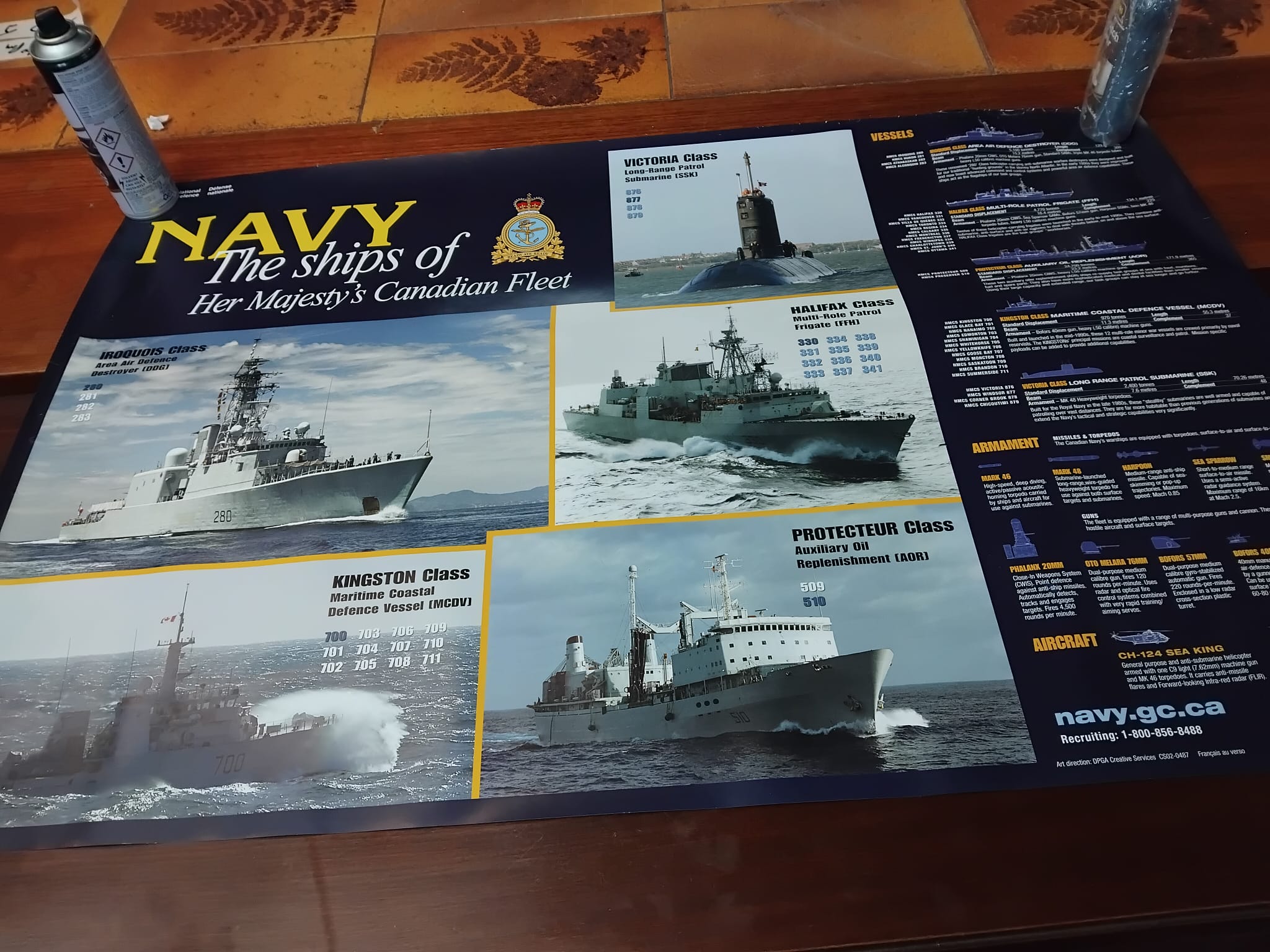 Two Naval Posters comprising a Royal Canadian Navy Information Poster and a Royal Navy Imperial War Museum Reproduction Print