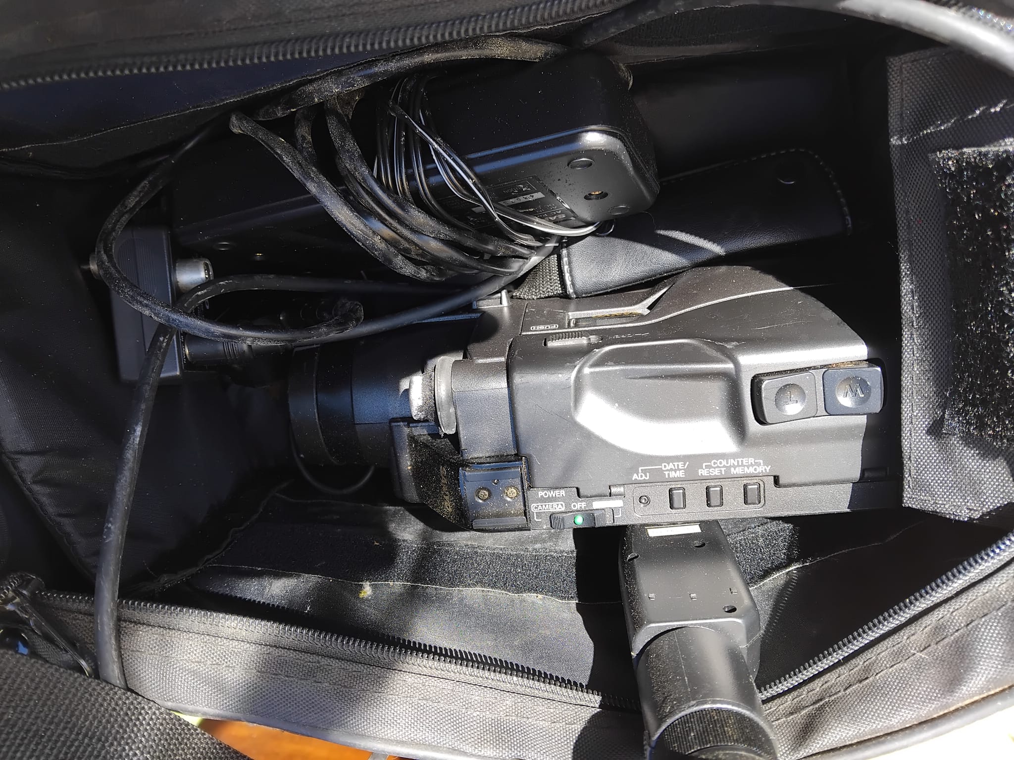 Panasonic Full-Size VHS Shoulder-Mount Camcorder with Accessories and Carrying Bag