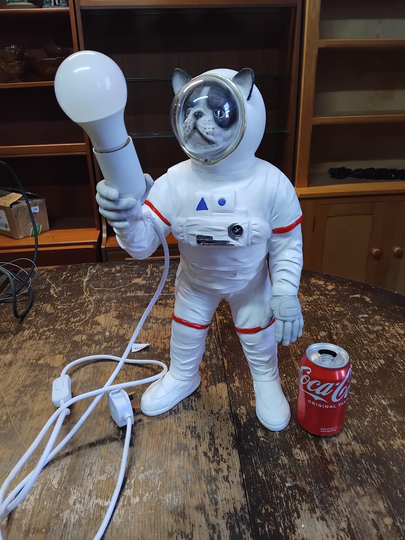 French Bulldog Spaceman Novelty Table Lamp
