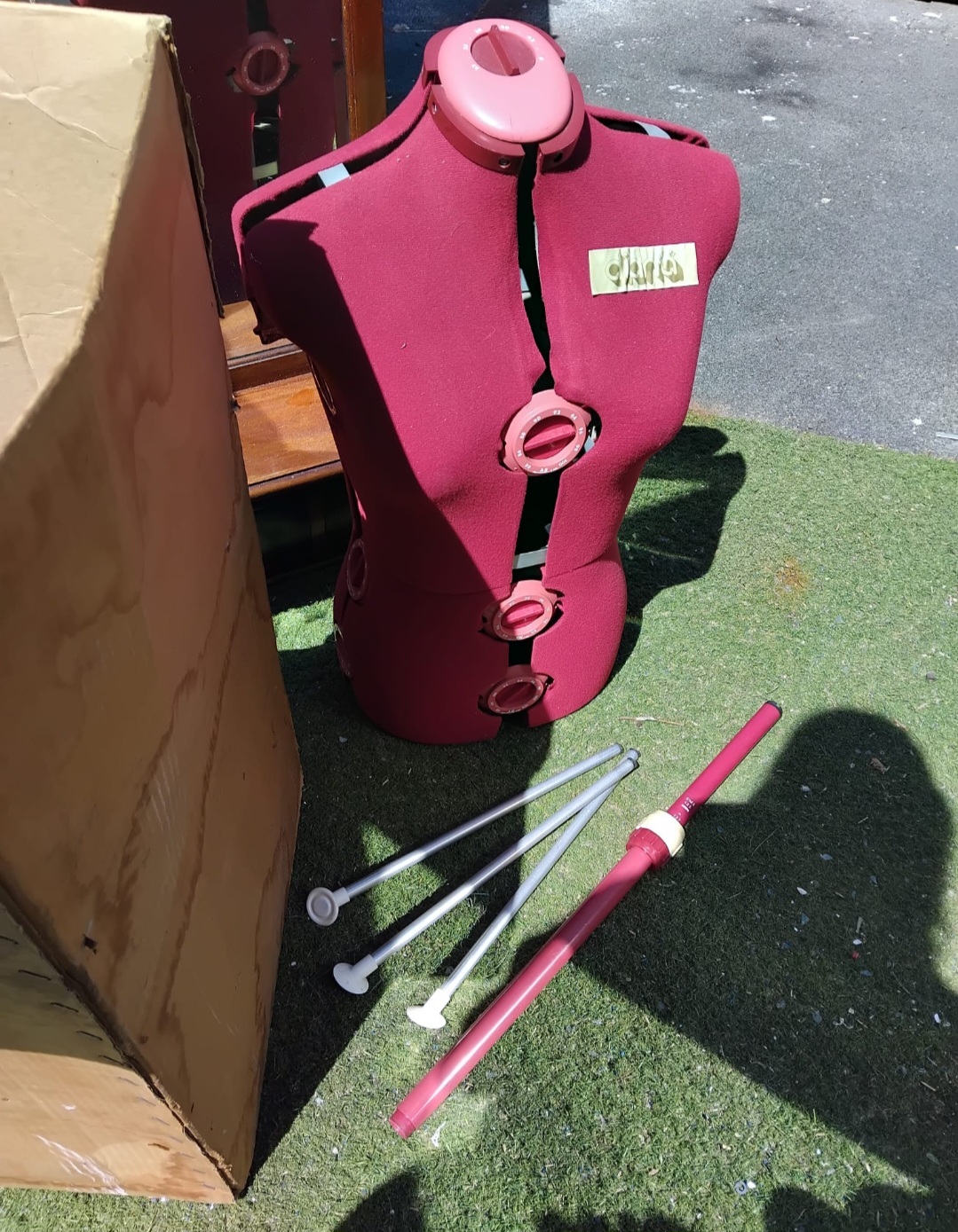 A Diana Adjustable Dressmaker Mannequin and Stand
