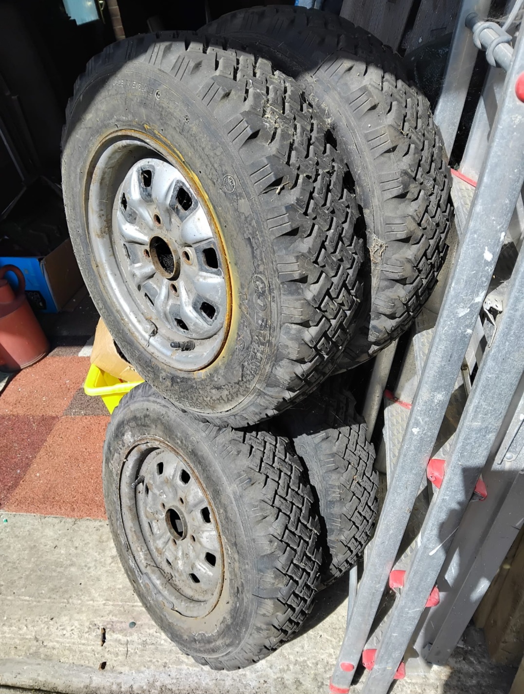 A Set of Four Rostyle Steel Wheels with Goodyear G90 Tyres
