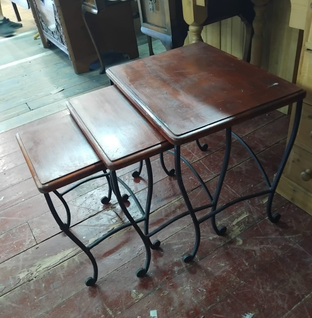 A Trio of Coaster Furniture Model 5423 Nesting Tables