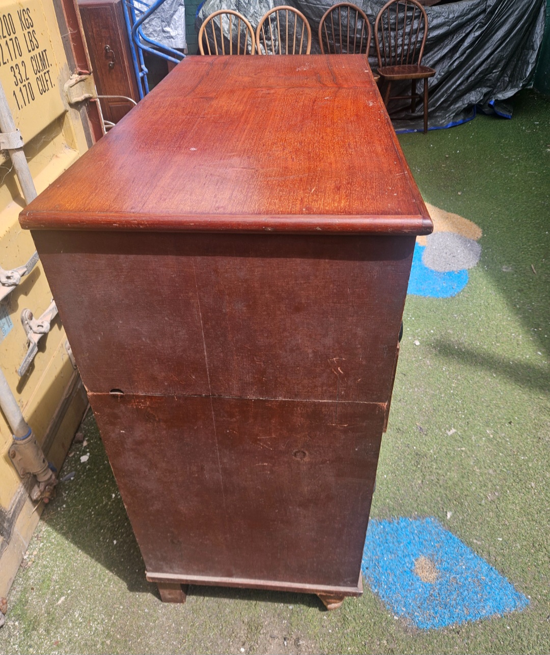 Victorian Mahogany Two-over-Three Chest of Drawers