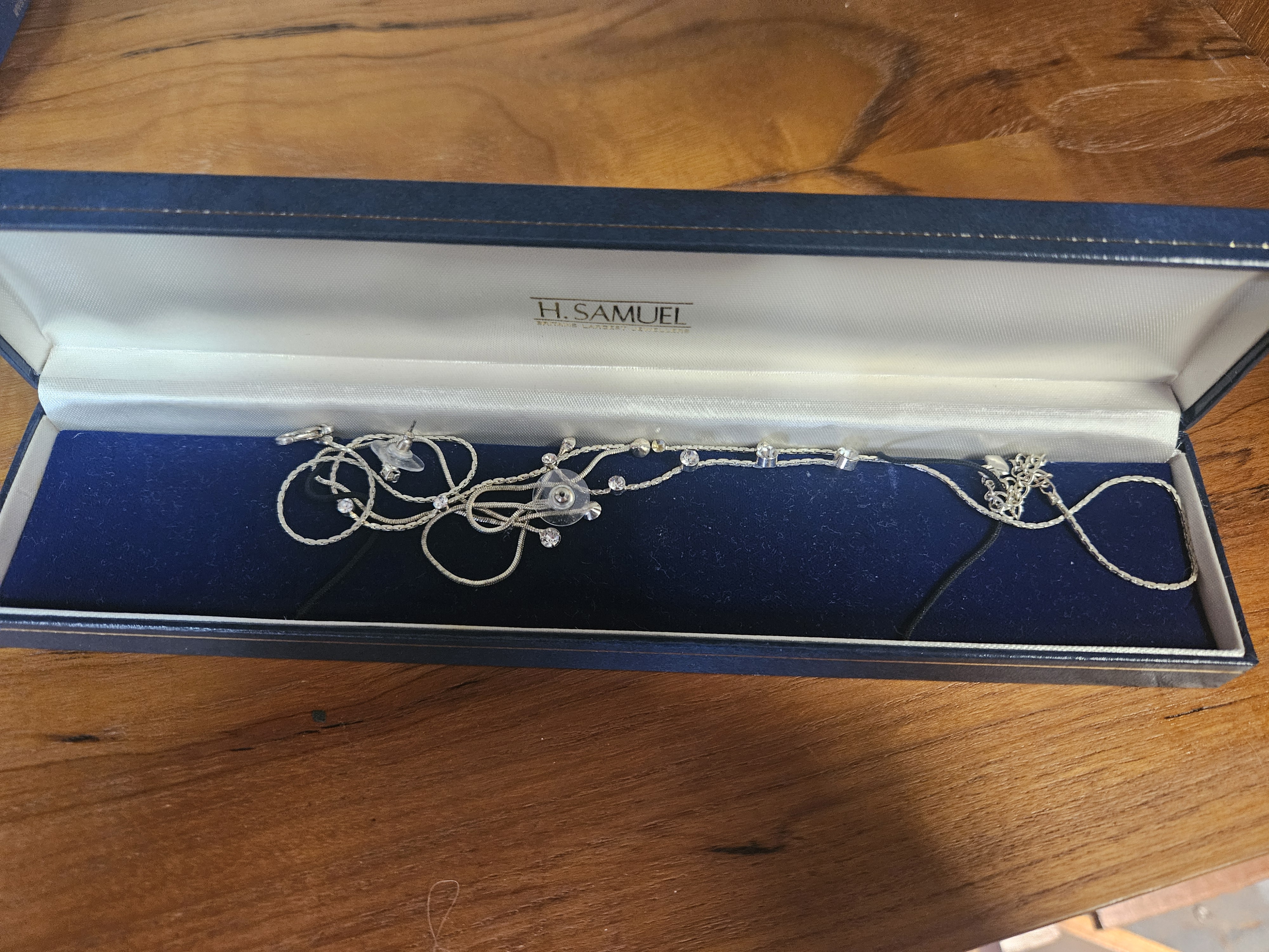 An H. Samuel Silver Toned Necklace and Earring Set
