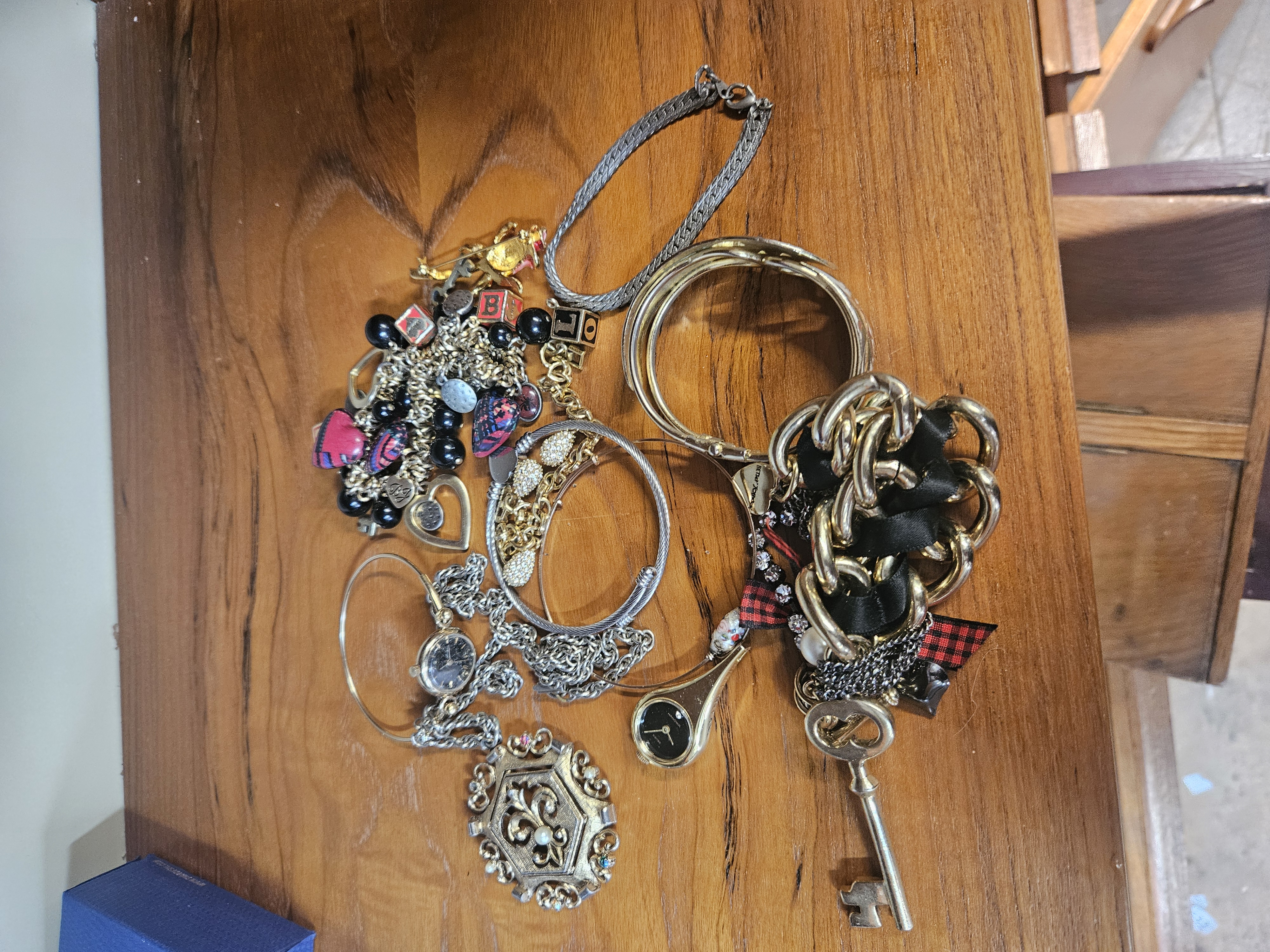 An Assortment of Fashion and Costume Jewellery including a Calvin Klein Wristwatch