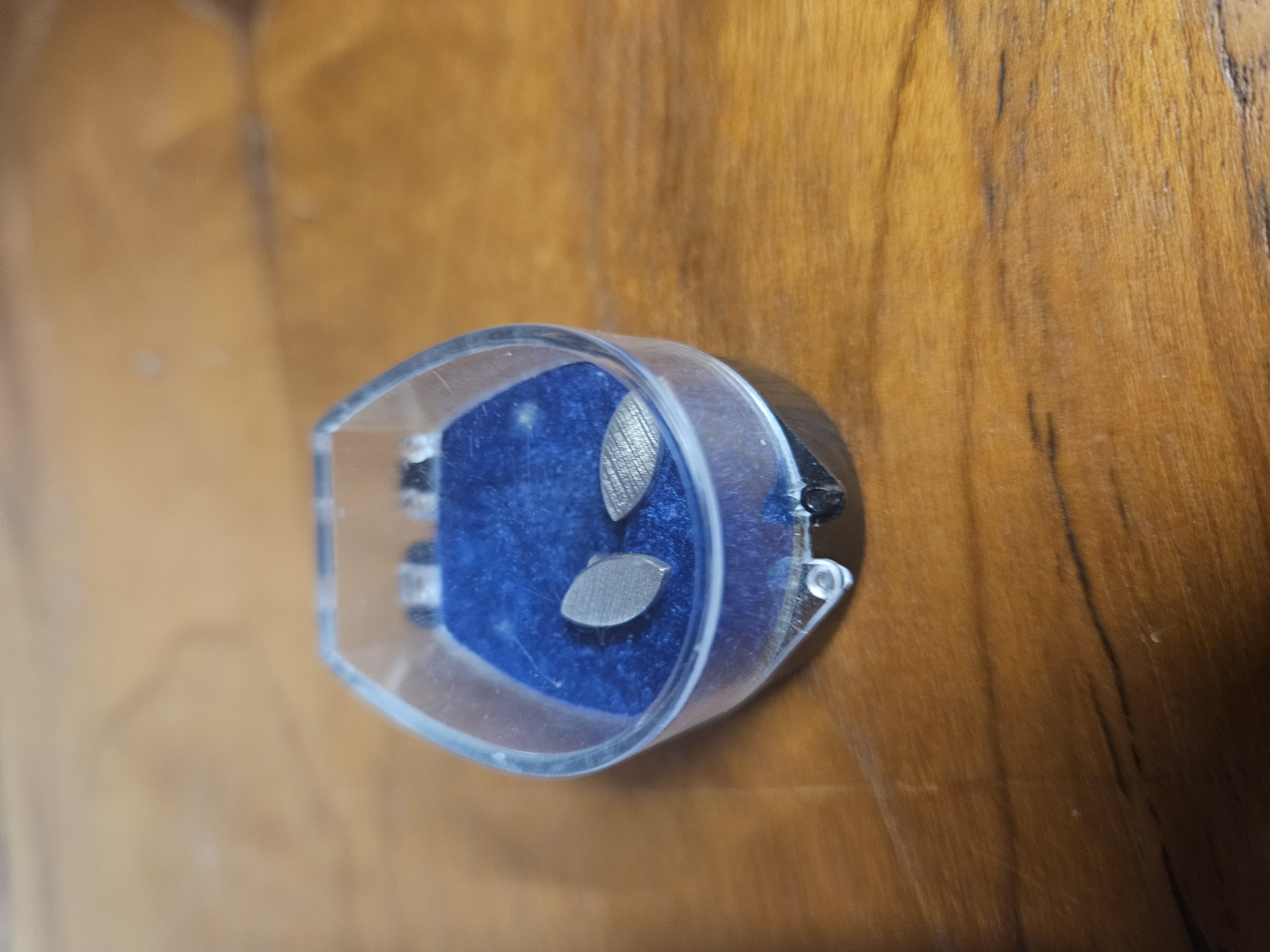 A Pair of Silver Marquise Stud Earrings