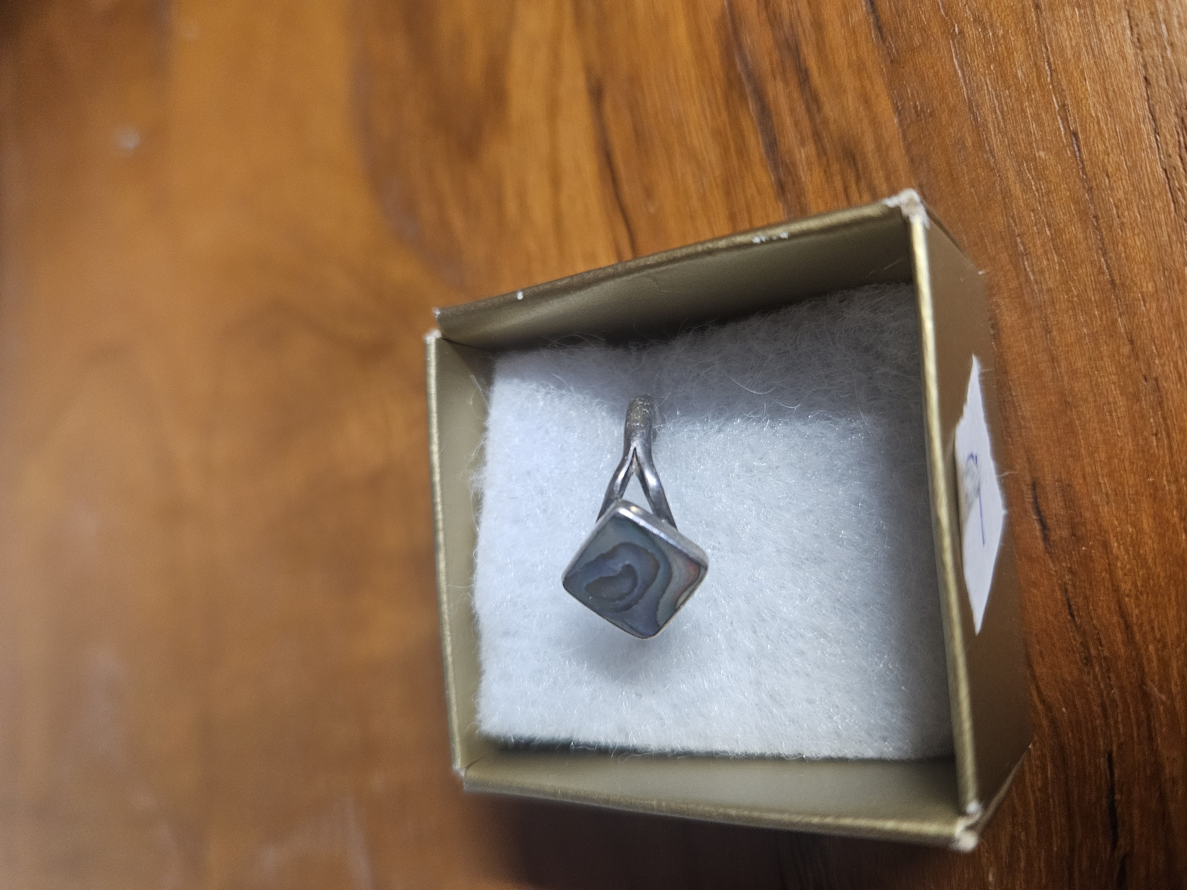 Mother of pearl silver ring tested