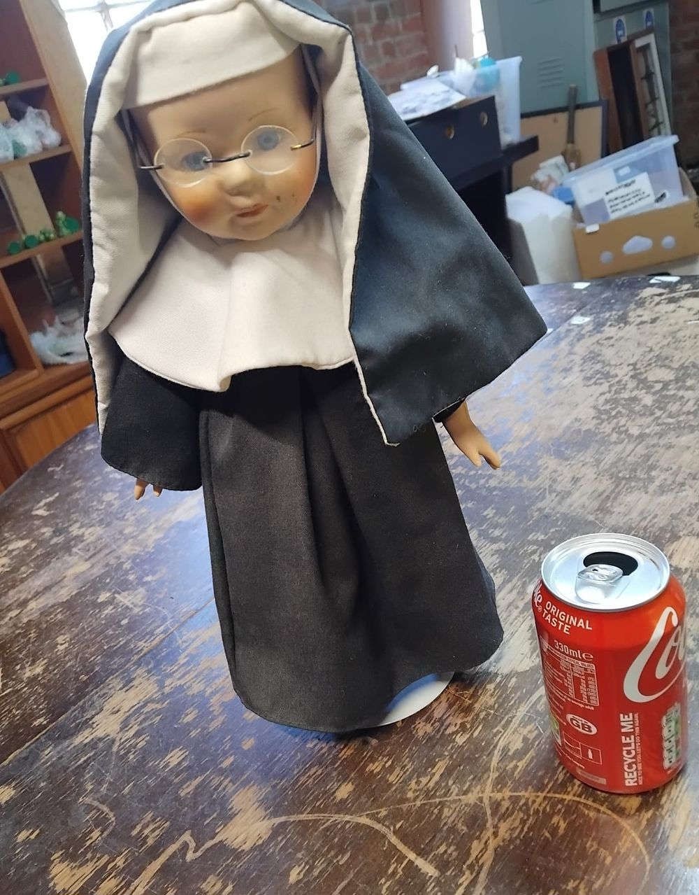 Lot 151 – A Vintage Character Nun Doll with Spectacles