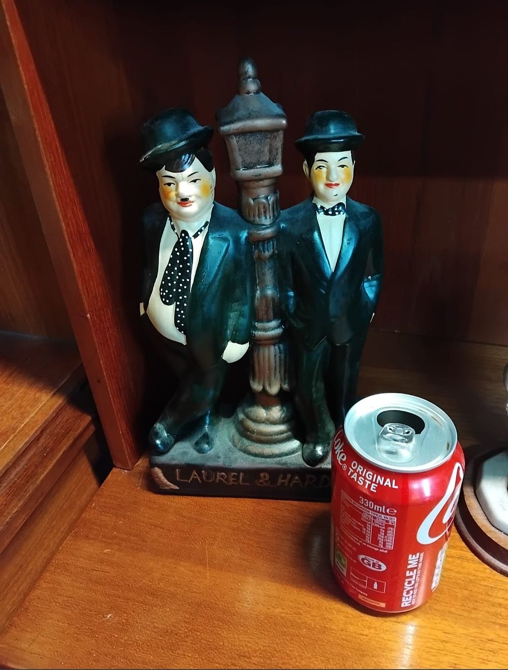 Lot 154 – A Painted Composition Laurel and Hardy Lamp Post Figurine