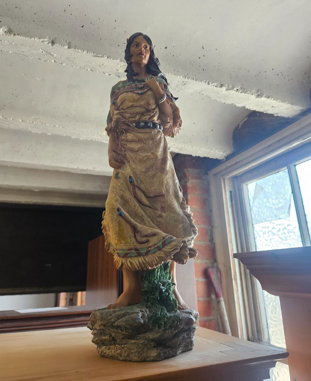 Lot 177 – Composite Native American Woman Figurine