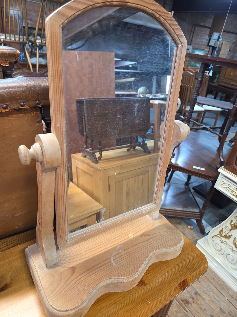 Lot 184 – A 20th Century Pine Toilet Mirror