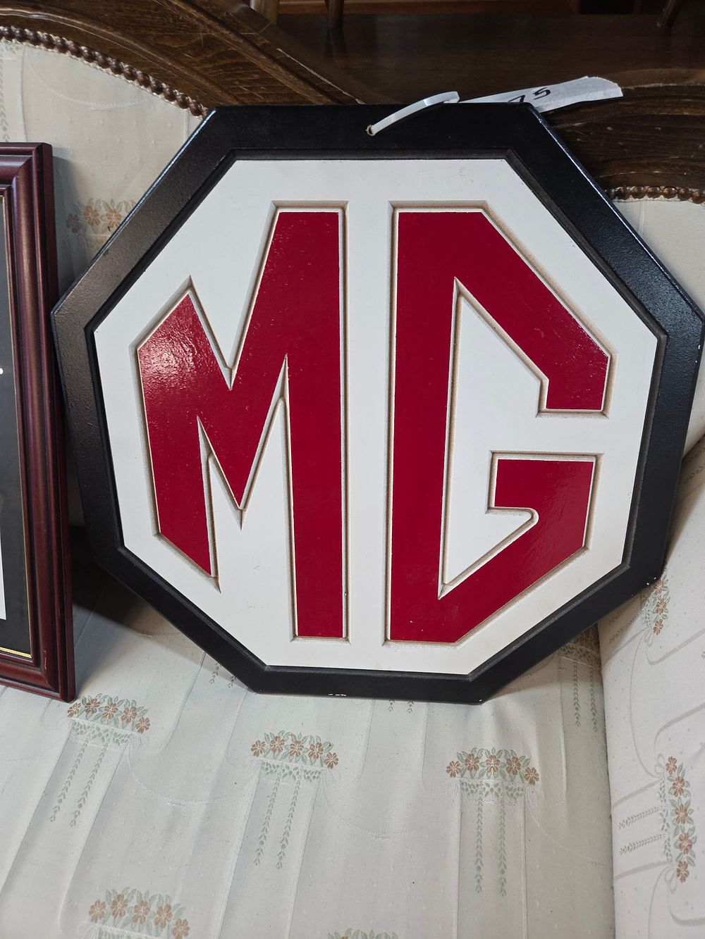 Lot 193 – Vintage MG Octagonal Wall Plaque