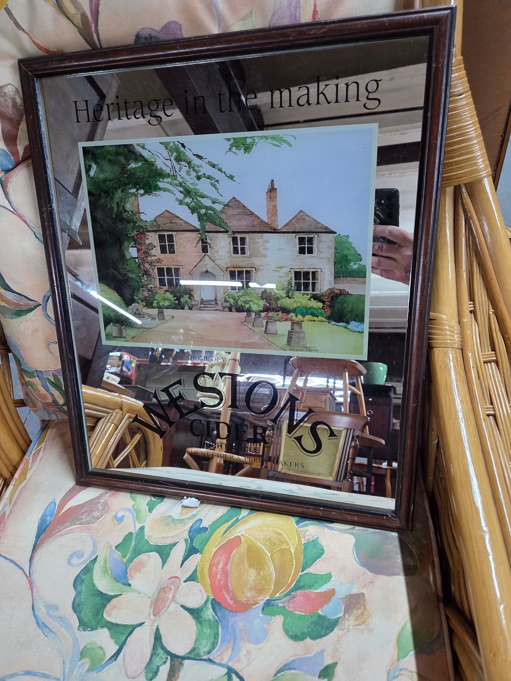 Lot 195 – A Vintage Westons Cider Advertising Mirror