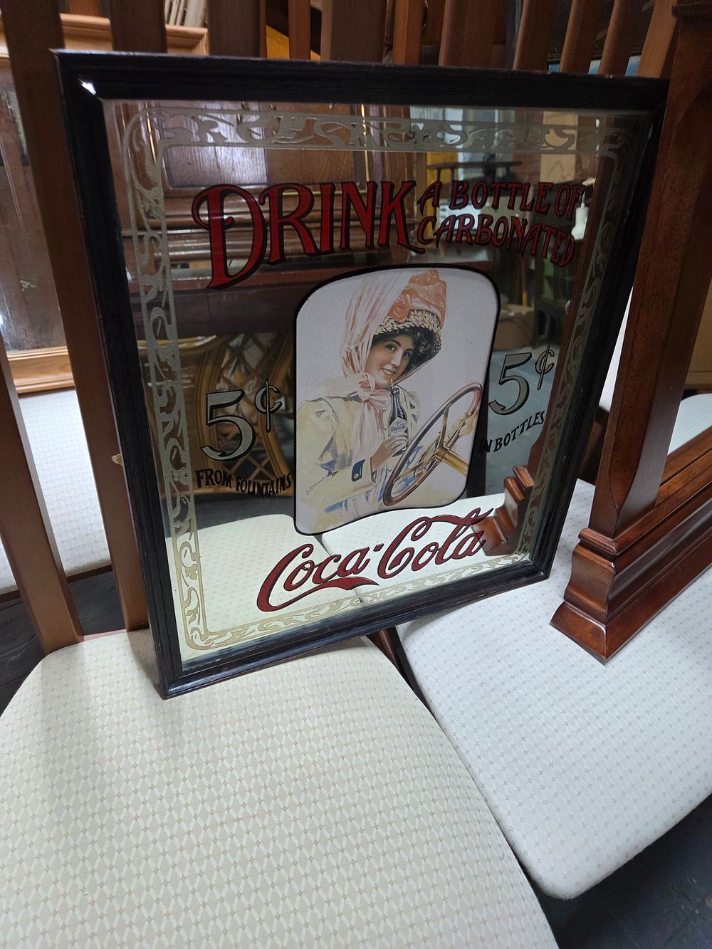 Lot 207 – A Vintage Coca-Cola Advertising Mirror