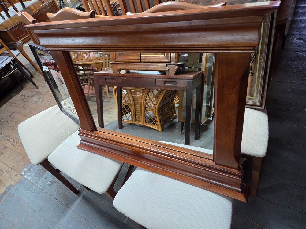 Lot 208 – A Victorian Style Mahogany Wall Mirror
