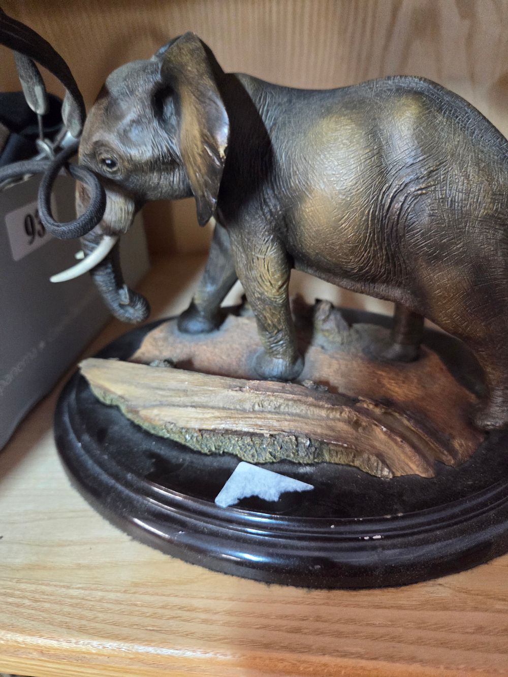 Lot 219 – Contemporary Resin African Elephant Figurine