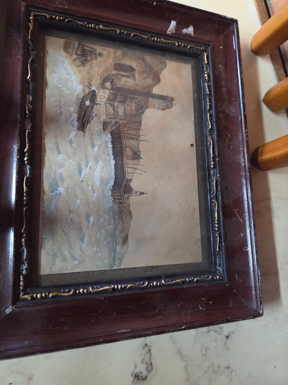 Lot 232 – D. Watson Maritime Watercolor and Gouache Coastal Scene af