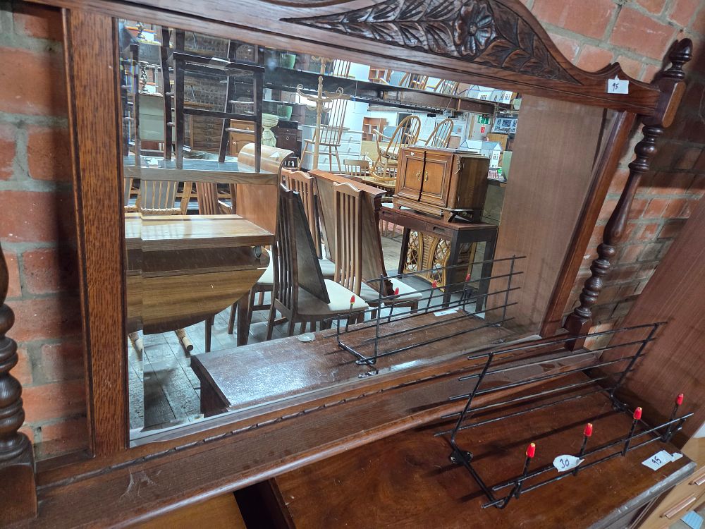 Lot 240 – Old charm mantle mirror