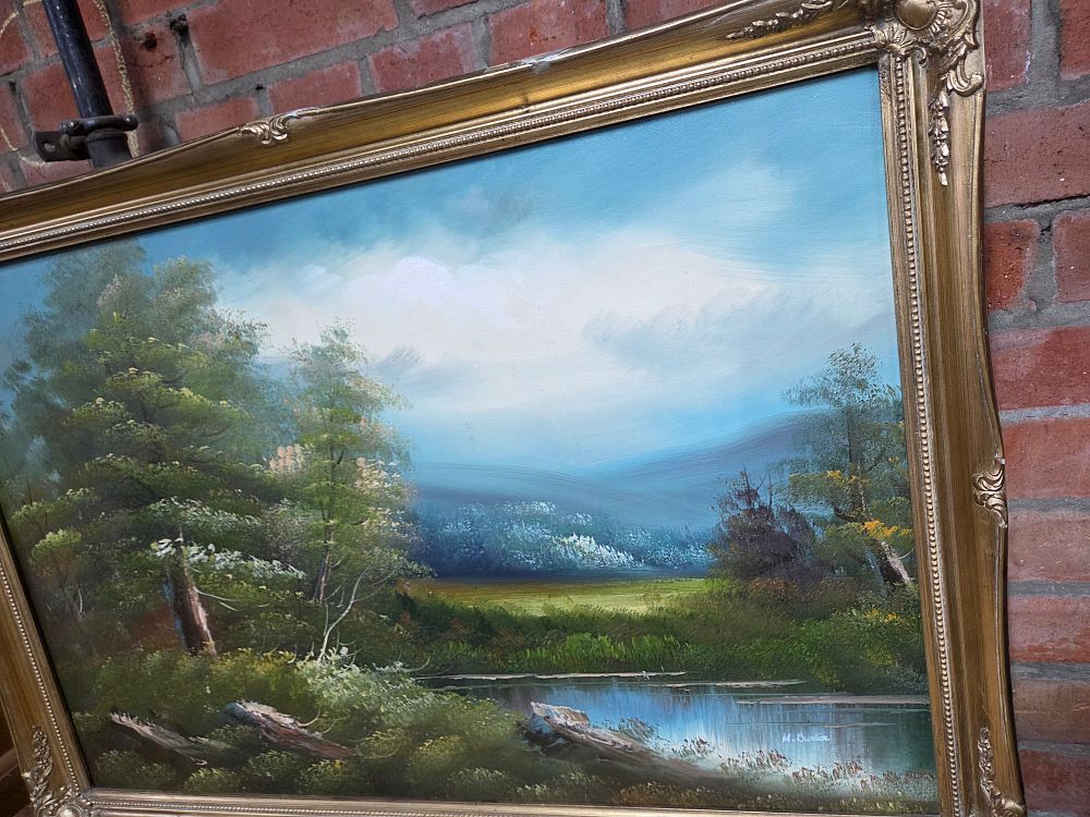 Lot 251 – M. Burton Oil Painting on Canvas