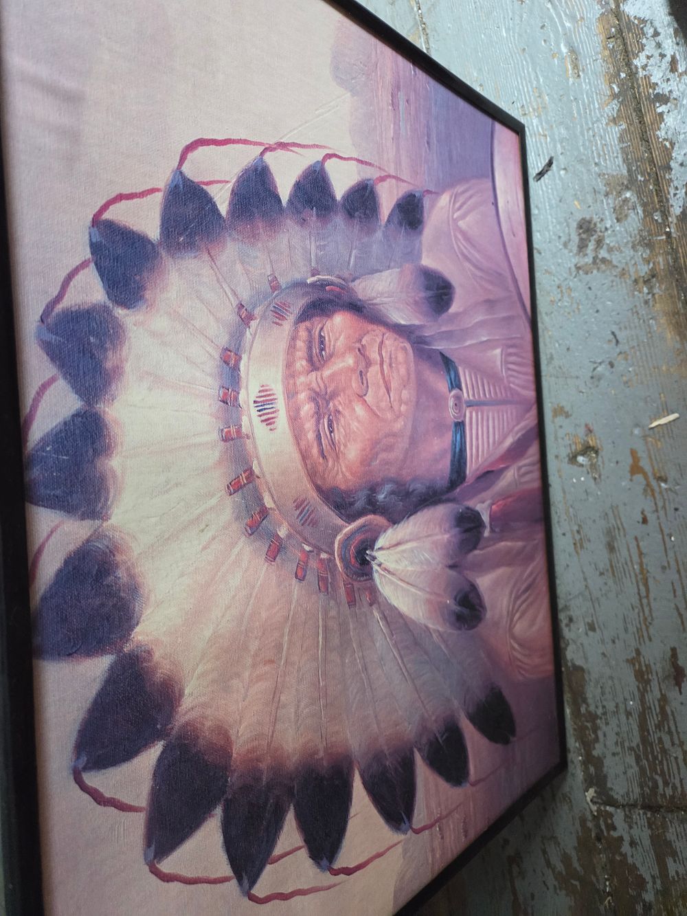 Lot 257 – Contemporary Portrait Print of a Native American Chief
