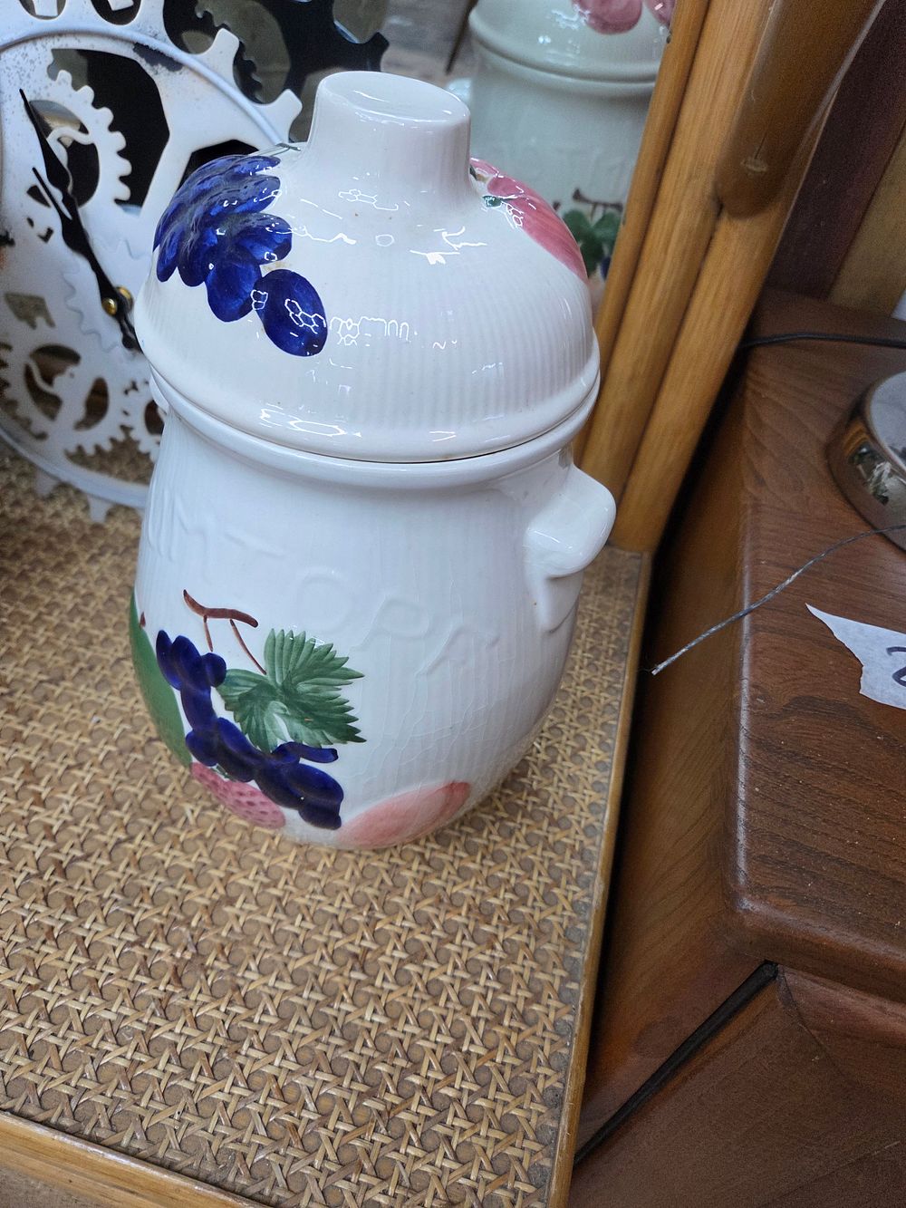 Lot 260 – A Vintage Ceramic Cookie Jar with Fruit Motifs