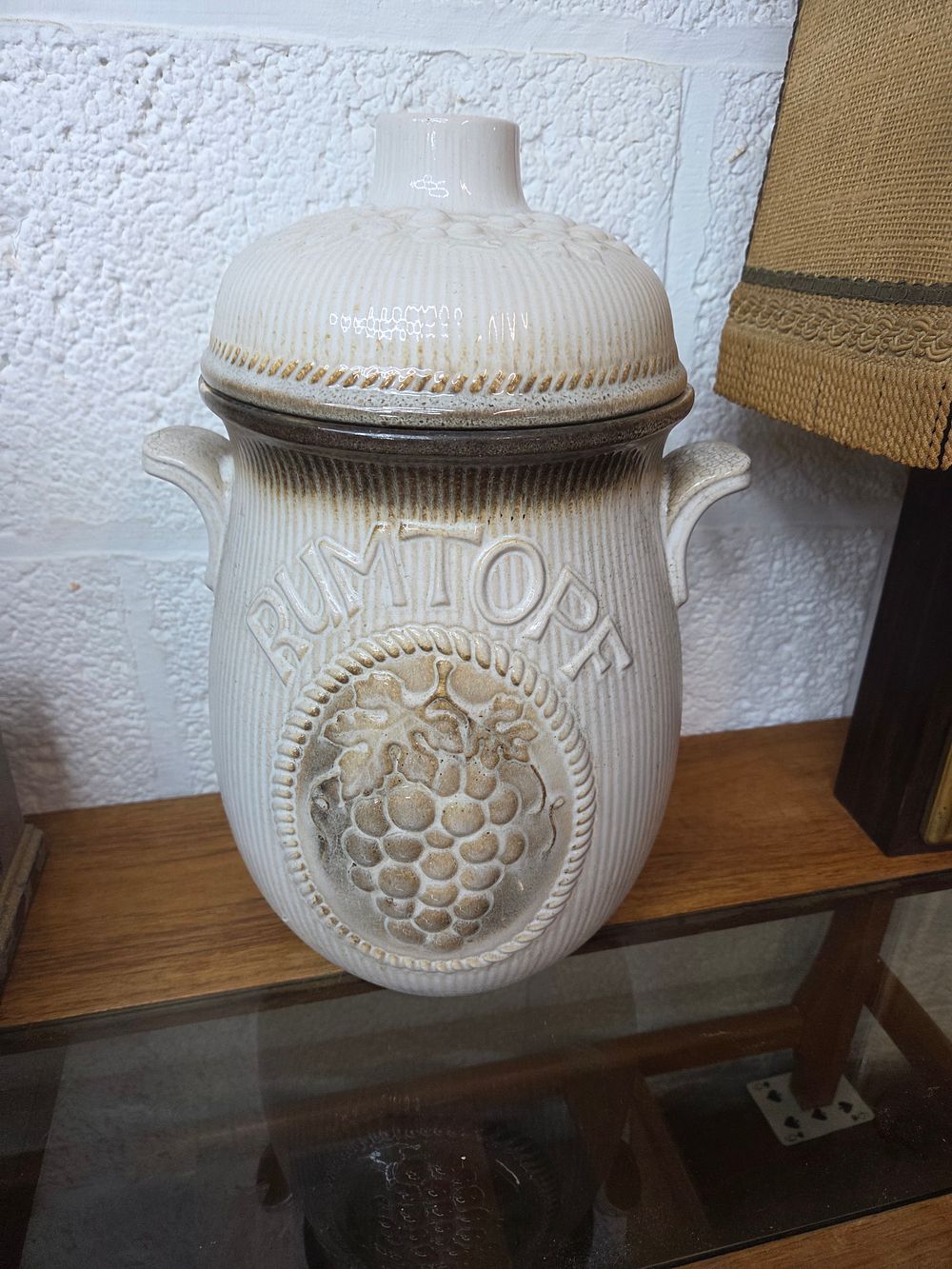 Lot 264 – Vintage Ceramic Rumtopf Jar with Grape Motif west german
