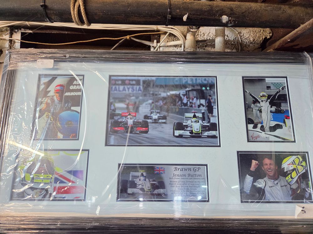 Lot 271 – Framed Brawn GP Jenson Button Commemorative Collage