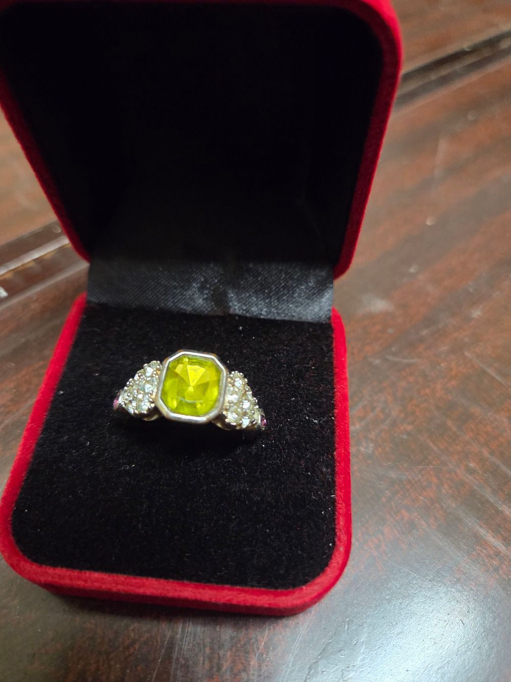 Lot 296 – A silver Cocktail Ring with Octagonal Faceted Stone