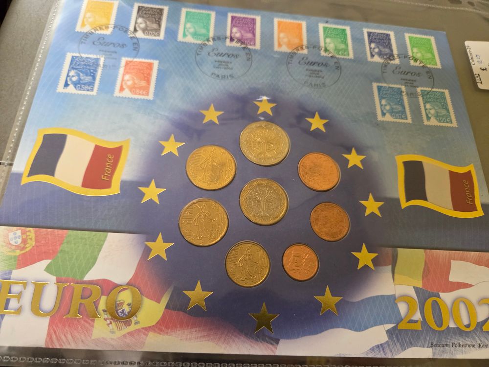 Lot 314 – A FR 2002 Euro Coin and Stamp Set