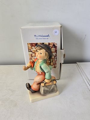 Goebel M.J. Hummel 'Wanderbub Merry Wanderer' #11/0 Figurine, West Germany, with Original Box. Th 