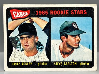 1965 Topps #477 Steve Carlton Rookie (HOF) - Cards Rookie Stars. 1965 Topps #477 Steve Carlton 