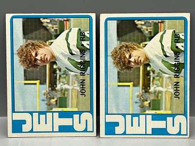 Lot Of (2) 1972 Topps #13 John Riggins Rookie (HOF) - Jets