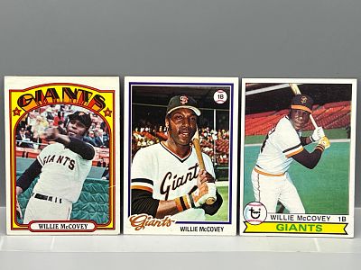 Willie McCovey 1972 Topps #280, 1978 Topps #34, & 1979 Topps #215