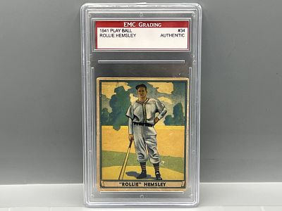 1941 Play Ball Rollie Hemsley #34 - Slabbed By EMC Grading