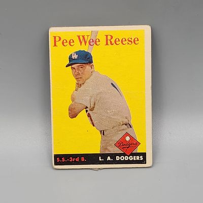 1958 Topps Pee Wee Reese #375 HOF
