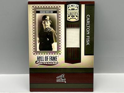 2005 Donruss Greats Carlton Fisk Hall of Fame Souvenirs Game Worn Relic