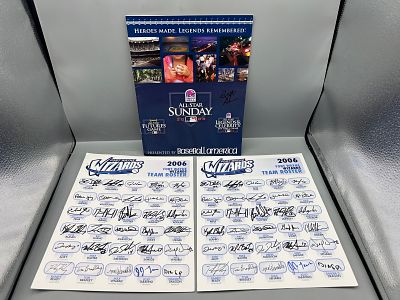 Brett Anderson 2008 All Star Futures Game Signed Program & (2) 2006 Fort Wayne Wizards Minor 
