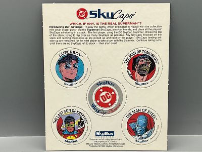 1993 DC Comics Skybox Superman Caps Unpunched Sheet