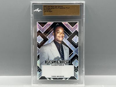 2022 Leaf Metal Pop Century Todd Bridges Pre-Production Proof Wave Black #1/1