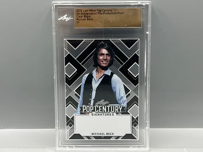 2022 Leaf Metal Pop Century Michael Beck Pre-Production Proof Clear Black #1/1