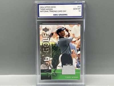 2004 Upper Deck Tiger Woods National Trading Card Day #14 - Slabbed By BMG Grading