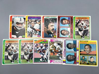 Lot of (11) 1970s Topps Football Star Player Cards - Varying Conditions