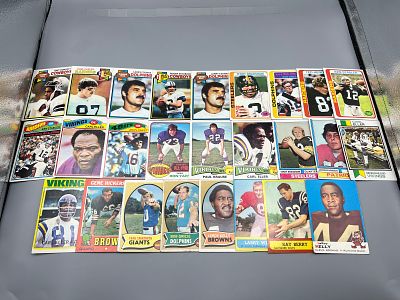 Lot of (26) 1960s & 70s Vintage Football Cards W/ Lots of Stars - Varying Conditions