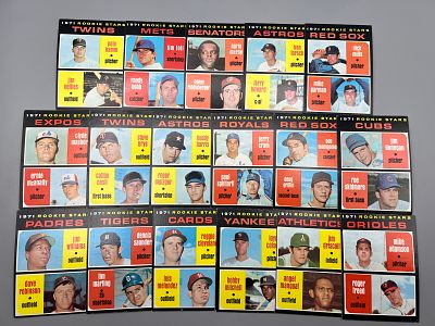 Lot of (17) 1971 Topps Baseball Rookie Cards - Varying Conditions