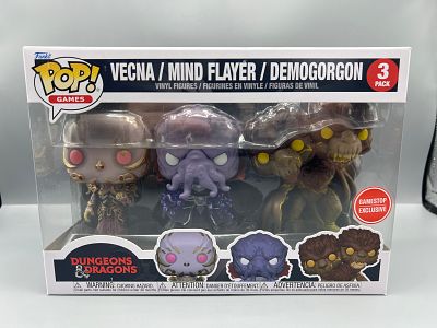 Dungeons & Dragons Gamestop Exclusive Vecna/Mind Flayer/Demogorgon Vinyl Funko Pop 3 Pack Figures